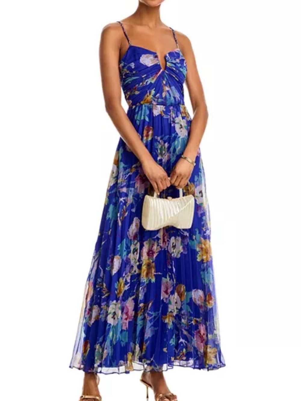 AQUA Watercolor Maxi Dress NWT